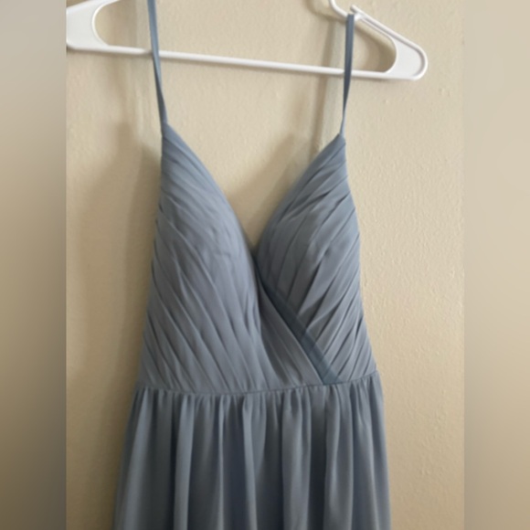 Azazie A2 Dusty Blue Dress - Picture 3 of 6